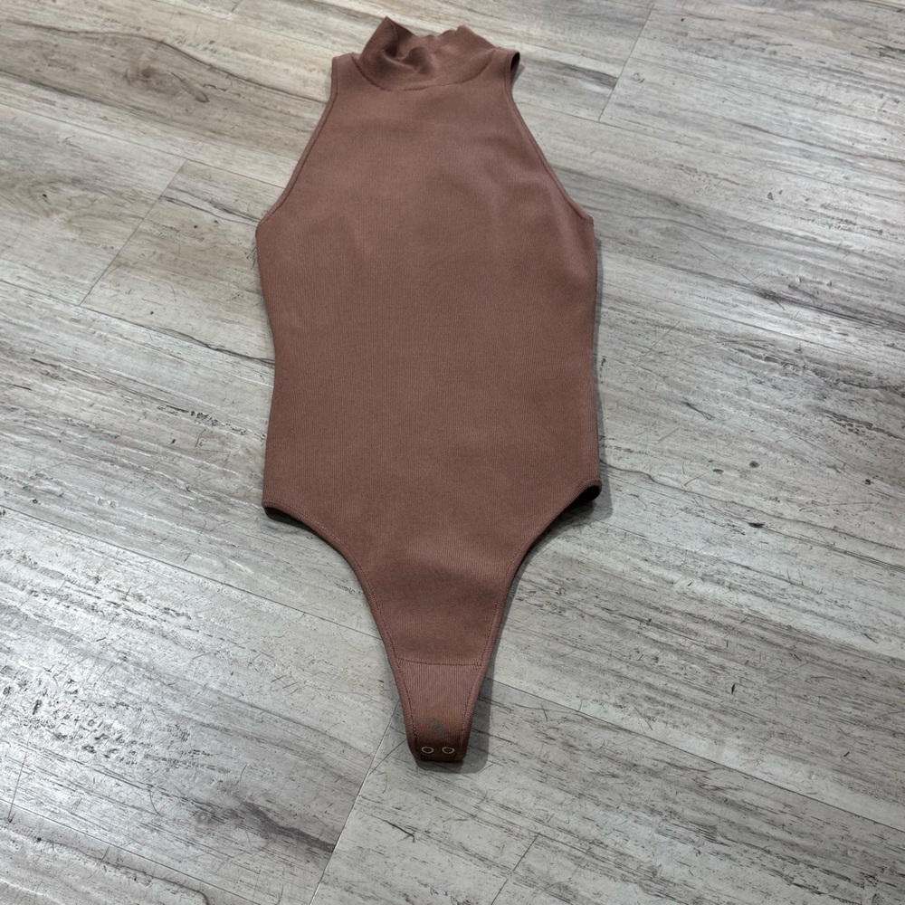Pistola Tan Ribbed Knit Top